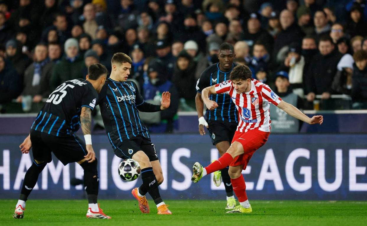 欧冠附加赛首回合激战，布鲁日主场3-3憾平马竞，两球领先被绝平错失先机